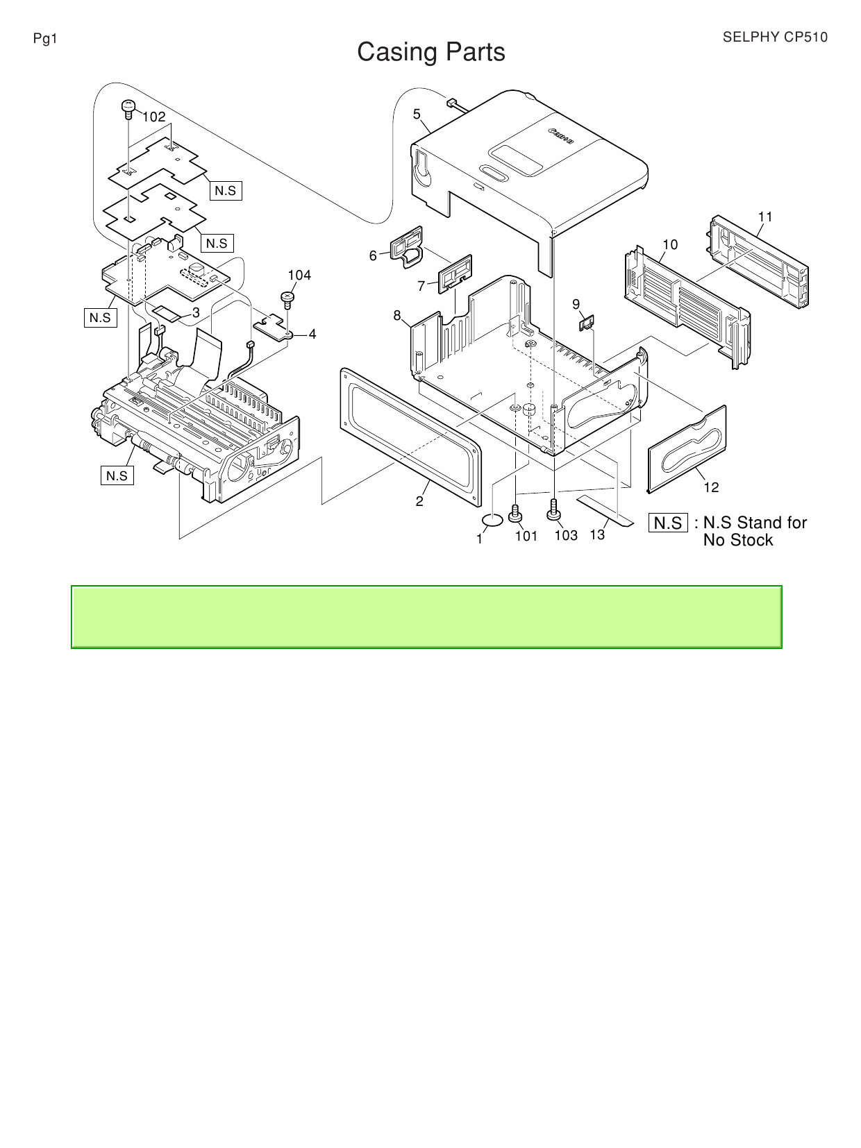 Canon SELPHY CP510 Parts Catalog Manual-4